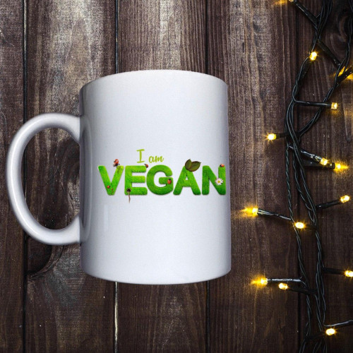 Чашка з принтом - I am vegan