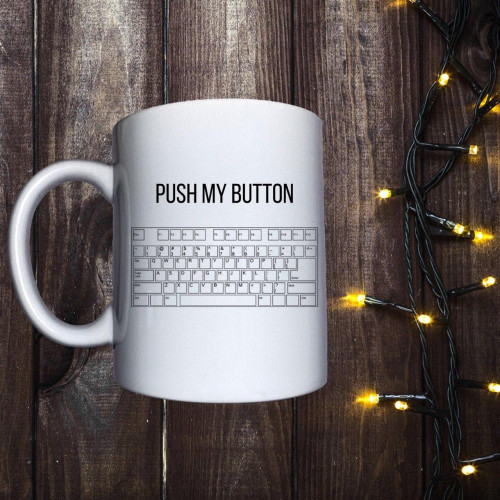 Чашка з принтом - Push my button