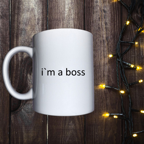 Чашка з принтом - i`m a boss