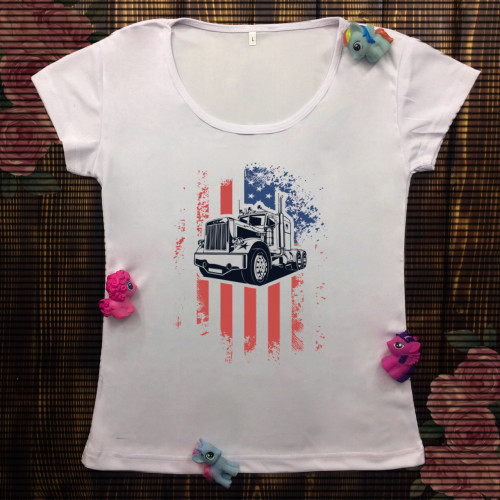 Жіноча футболка з принтом - USA