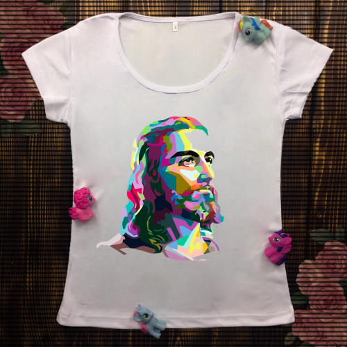 Жіноча футболка з принтом - Ісус
