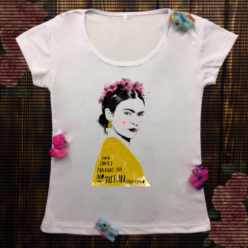Жіноча футболка з принтом - Фріда Кало