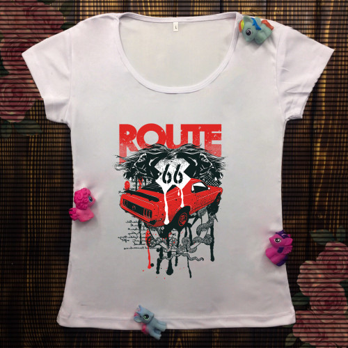 Жіноча футболка з принтом - Route