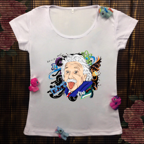 Жіноча футболка з принтом - Альберт Ейнштейн
