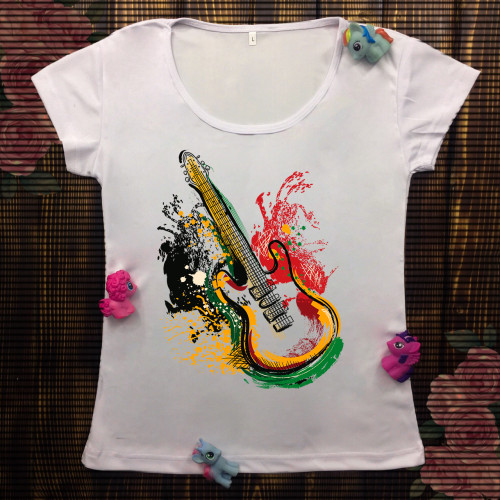 Жіноча футболка з принтом - Гітара