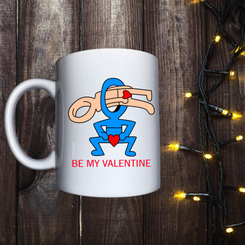 Чашка з принтом - Be my valentine
