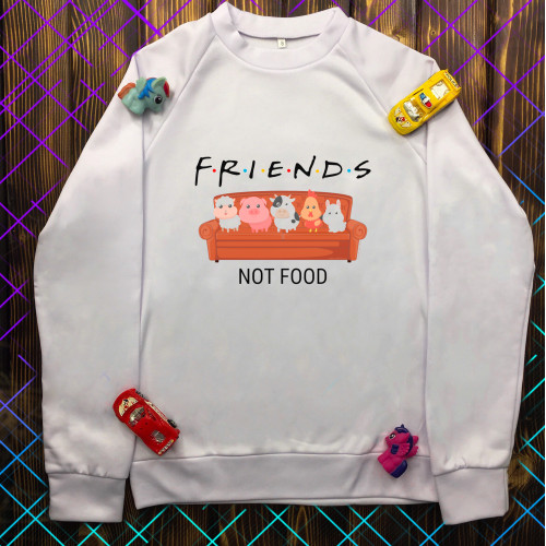 Світшот з принтом - Friends not food