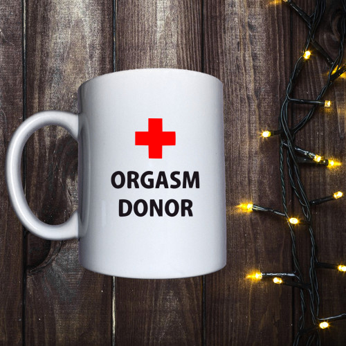 Чашка з принтом - Orgasm donor