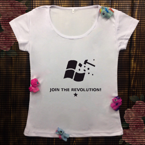 Жіноча футболка з принтом - Join the revolution