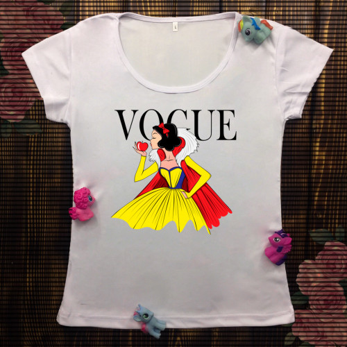 Жіноча футболка з принтом - Vogue Білосніжка