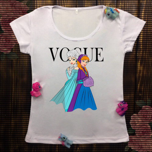 Жіноча футболка з принтом - Vogue Анна і Ельза