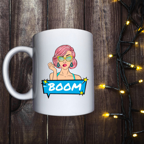 Чашка з принтом - Boom