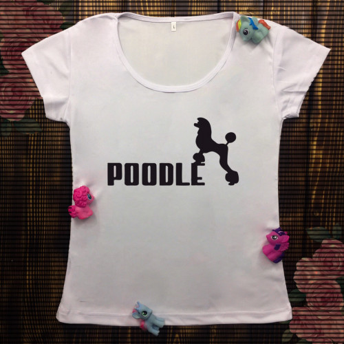 Жіноча футболка з принтом - Poodle