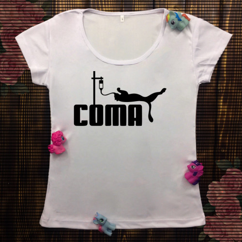 Жіноча футболка з принтом - Coma