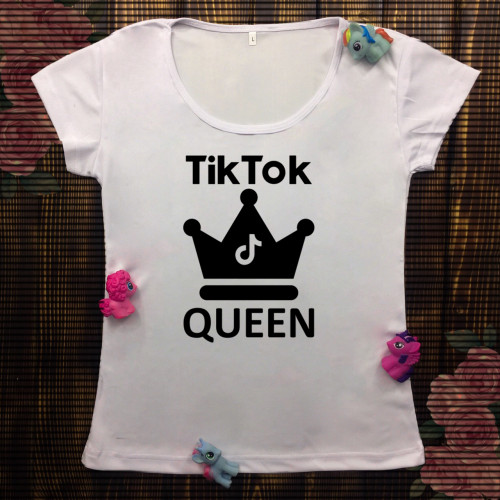 Жіноча футболка з принтом - TilTok Queen