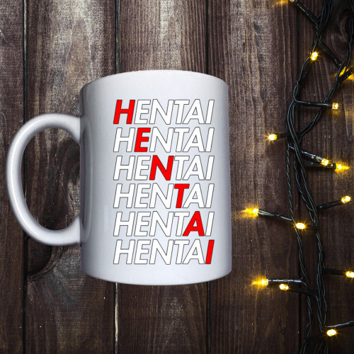 Чашка з принтом - Hentai text