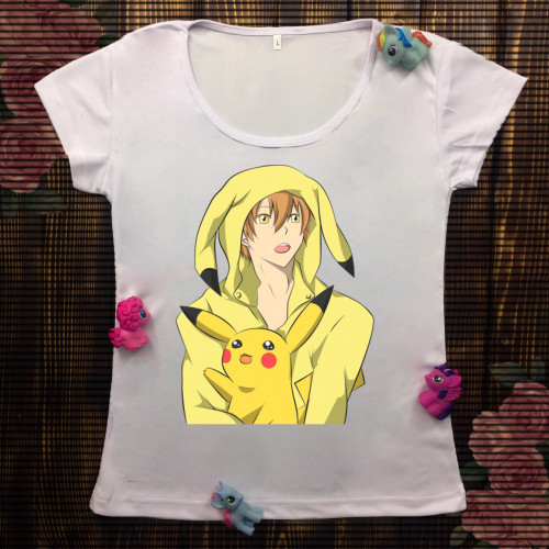 Жіноча футболка з принтом - Pikachu guy