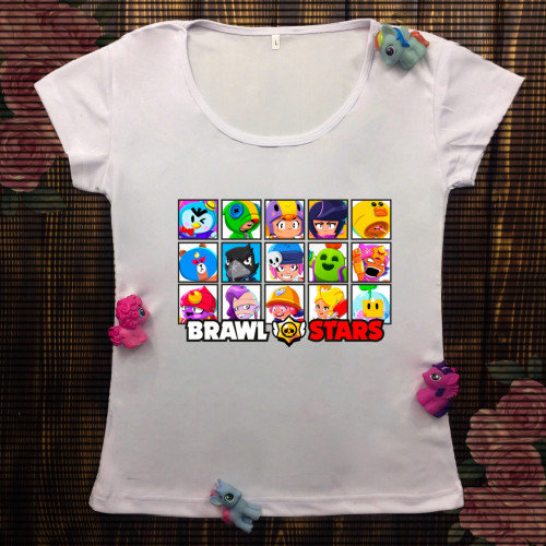 Жіноча футболка з принтом- Character Arts Brawl stars