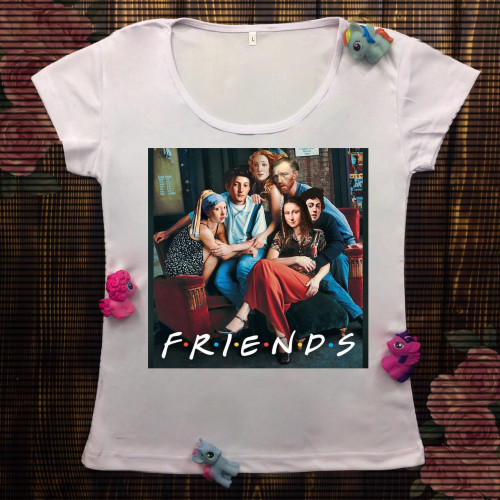Жіноча футболка з принтом - Мона Ліза і Friends