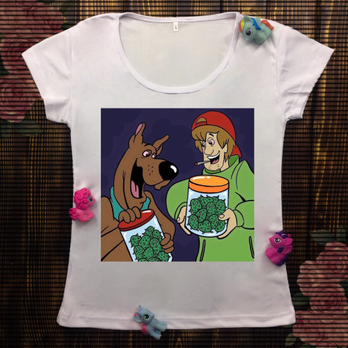 Жіноча футболка з принтом - Скубі ДУ hippie