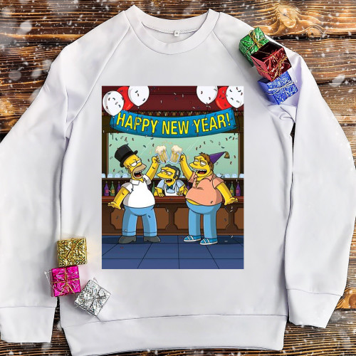 Світшот з принтом - Simpsons - happy new year