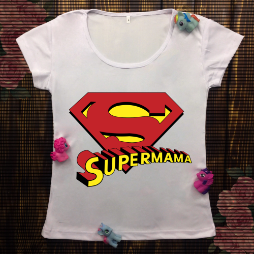 Жіноча футболка з принтом - Super Мама
