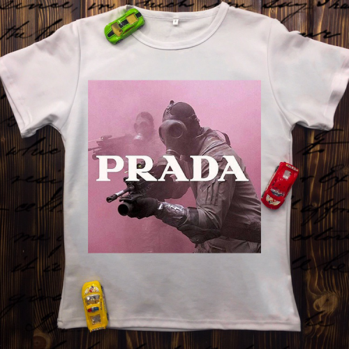 Чоловіча футболка з принтом - PRADA