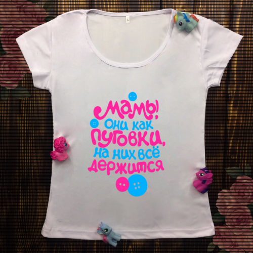Жіноча футболка з принтом - Мамы