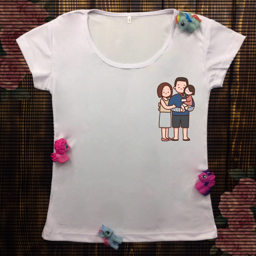 Жіноча футболка з принтом - Сім'я 01
