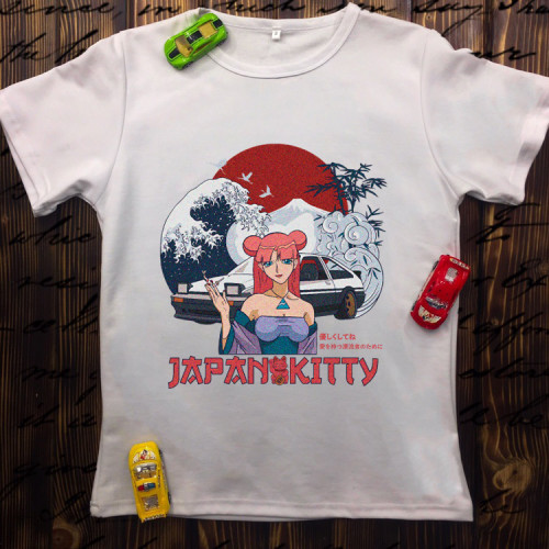Чоловіча футболка з принтом - Japan Kitty