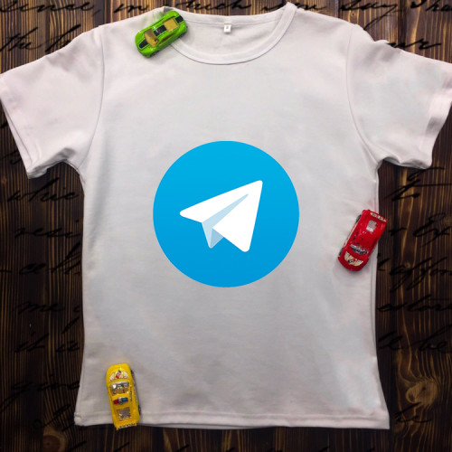 Чоловіча футболка з принтом - Телеграм