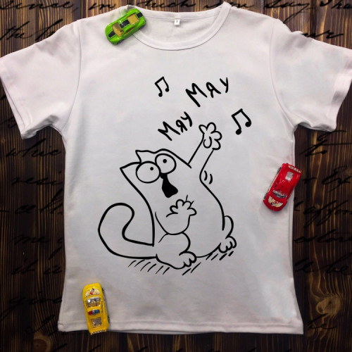 Чоловіча футболка з принтом - Кіт Саймон співає