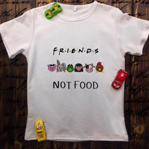 Чоловіча футболка з принтом - Friends not food