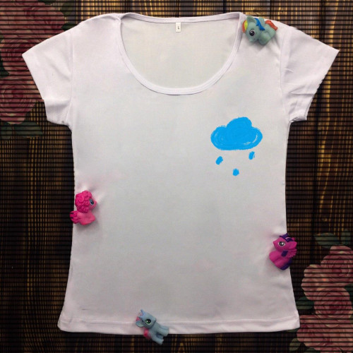 Жіноча футболка з принтом - Дощ