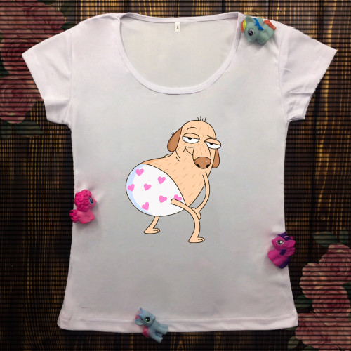 Жіноча футболка з принтом - Діггі тверк