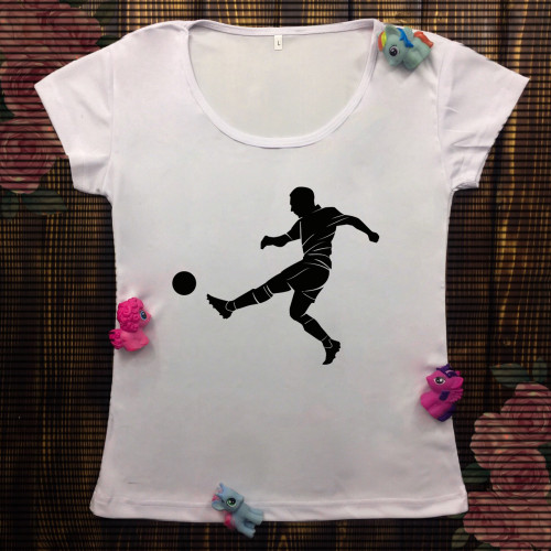 Жіноча футболка з принтом - Футбол