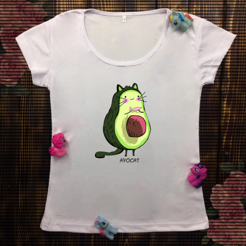 Жіноча футболка з принтом - Авокіт