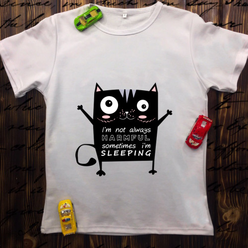 Чоловіча футболка з принтом - Кіт