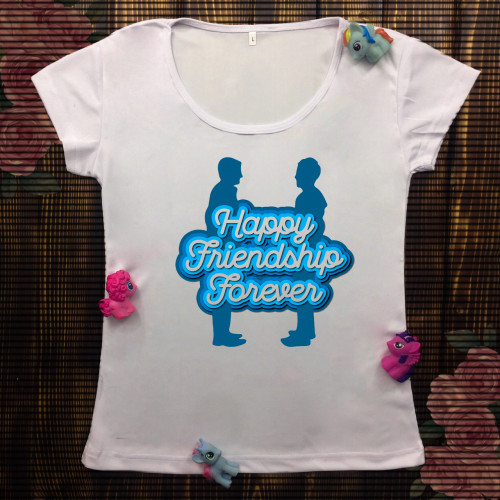 Жіноча футболка з принтом - Happy Friendship Forever