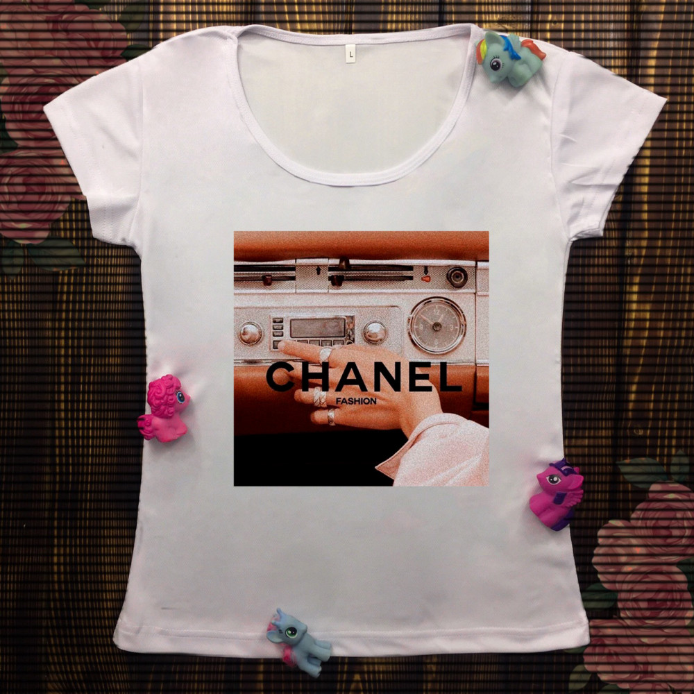 Жіноча футболка з принтом - Chanel