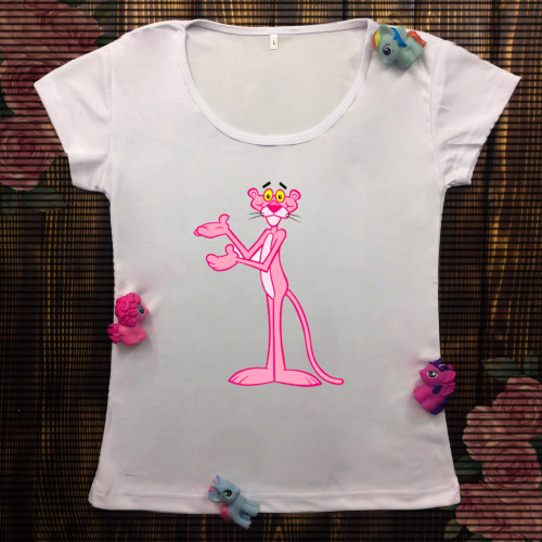 Жіноча футболка з принтом - Pink Panther
