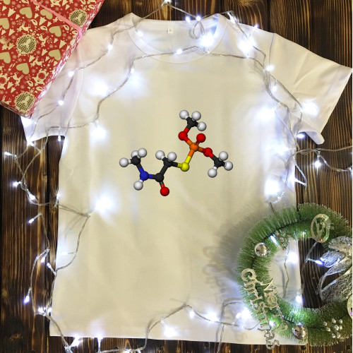 Чоловіча футболка з принтом - Молекули