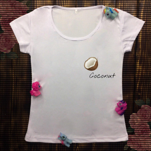Жіноча футболка з принтом- Coconut