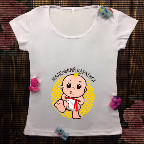 Жіноча футболка з принтом - Маленький каратист