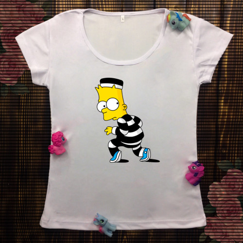 Жіноча футболка з принтом - Злодій Барт Сімпсон