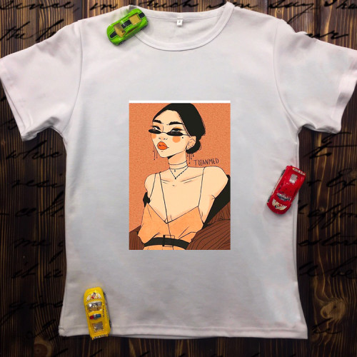 Чоловіча футболка з принтом - Трендова дівчина