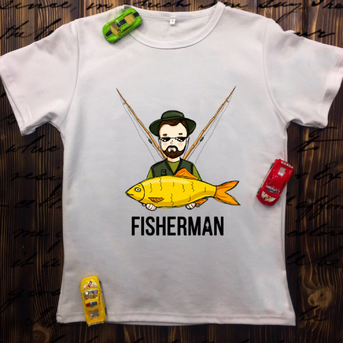 Чоловіча футболка з принтом - Fisherman