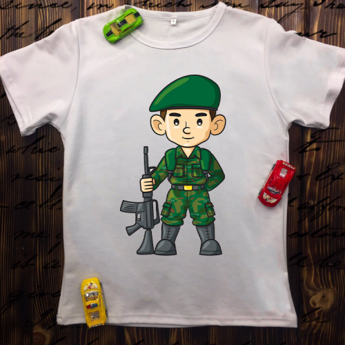 Чоловіча футболка з принтом - Солдат