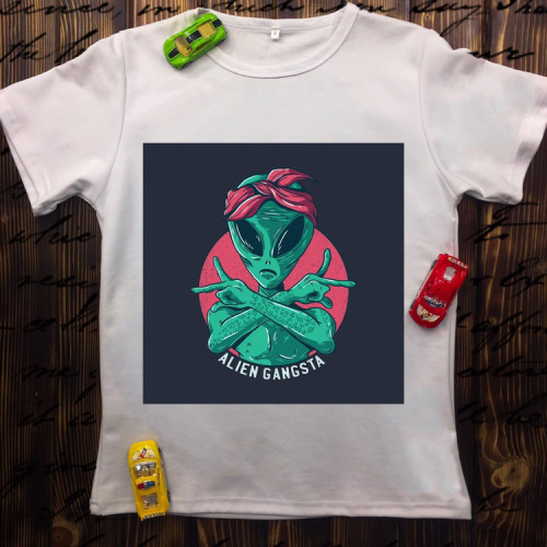 Чоловіча футболка з принтом - Alien Gangsta