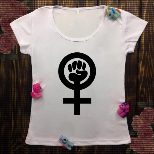 Жіноча футболка з принтом - Feminism